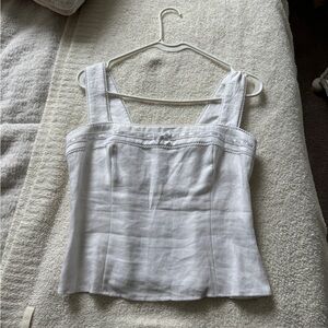 White Reformation Linen Top